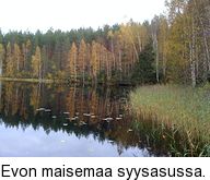 Evon maisemaa syysasussa.