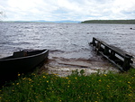 Kestikievari Herraniemen rantaa Vuonislahdella.Ypymispaikkamme. Myrsky oli nousemassa.