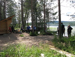 Talkookahvit Kontojärven laavulla