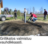 Grillikatos valmistuu vauhdikkaasti.